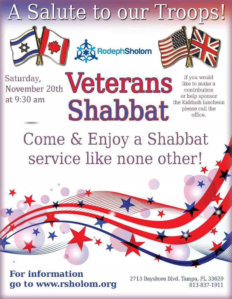 Banner Image for Veterans Day Shabbat