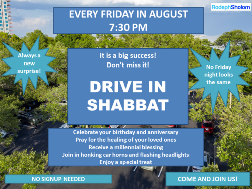 Banner Image for Drive In Shabbat 
