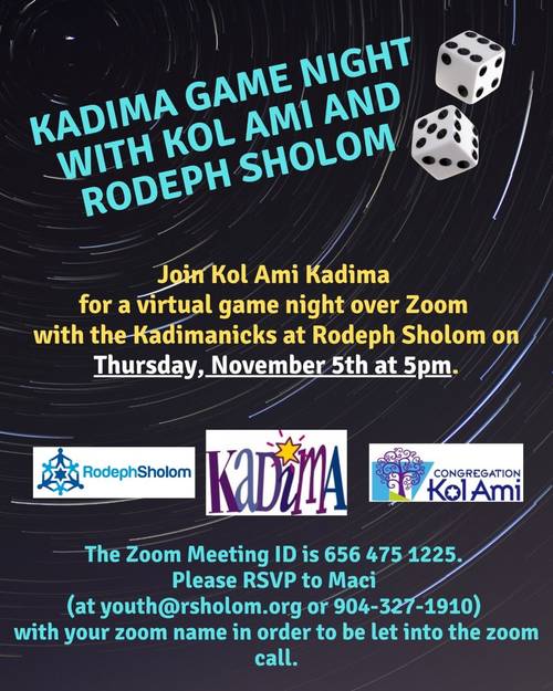 Banner Image for Kadima Game Night with Kol Ami