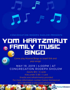 Banner Image for Yom Haatzmaut family music Bingo